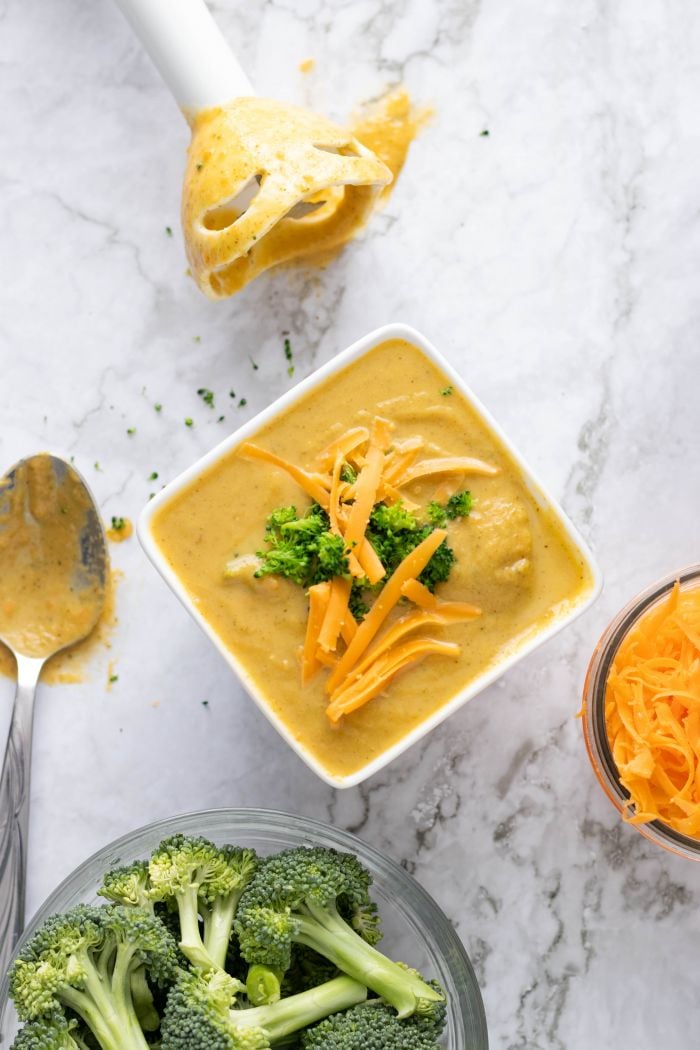 The Kollee Kitchen Instant Pot Broccoli Cheddar Soup